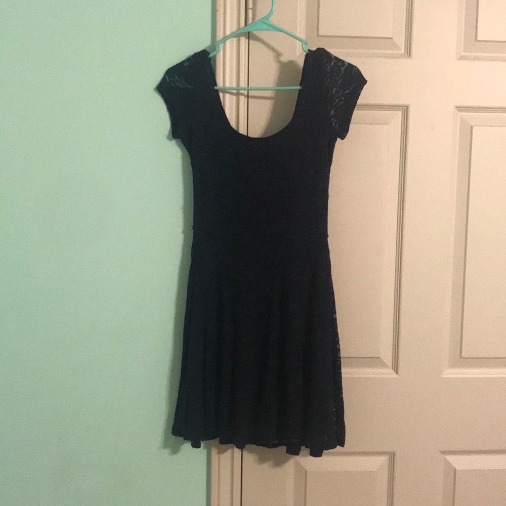 Scoop back Abercrombie Navy Lace Mini Dress